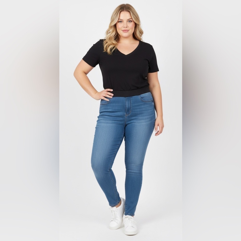 Classic Blue Skinny Jeans for Women - Picture 2 of 7